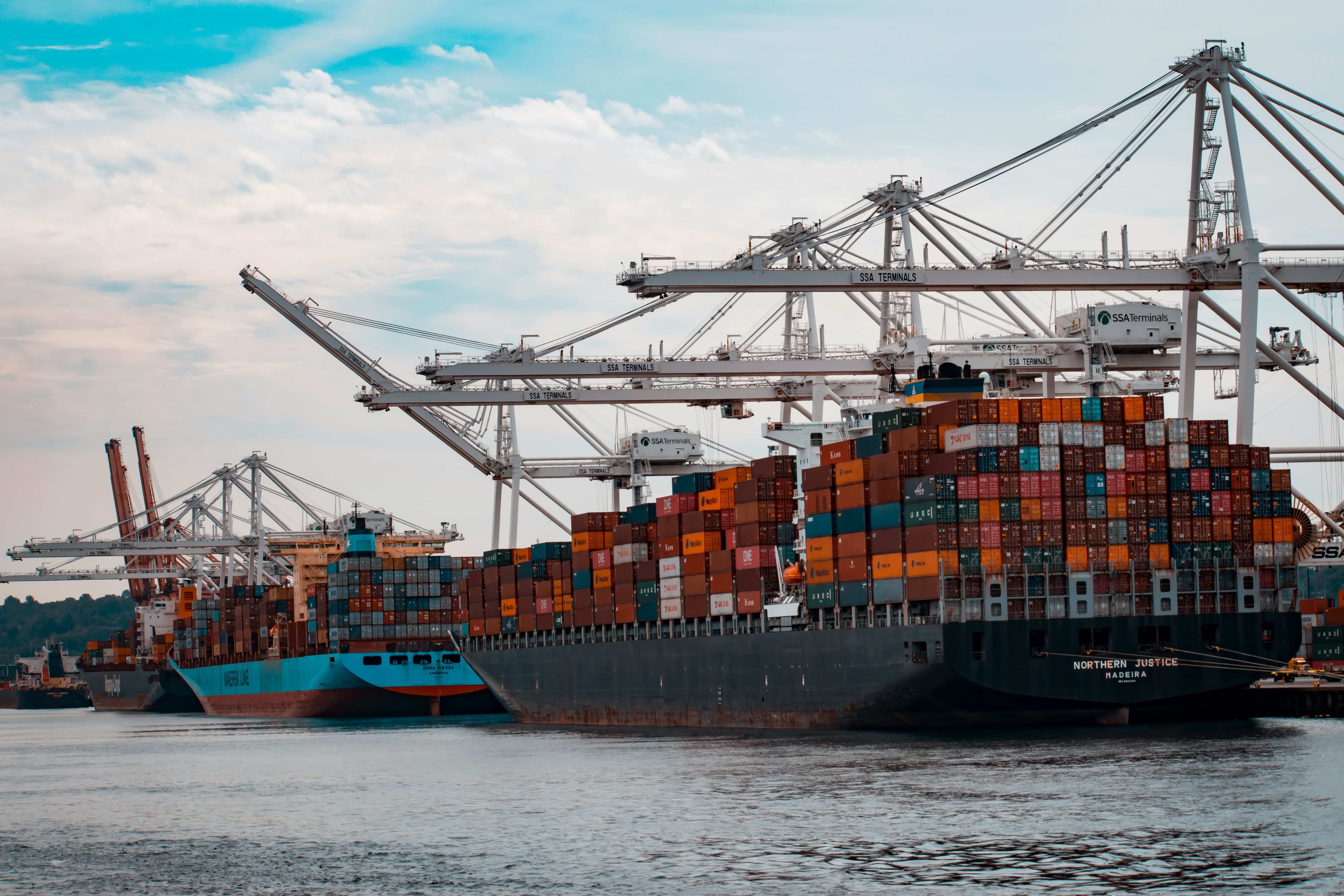 Image of supply ships and containers
